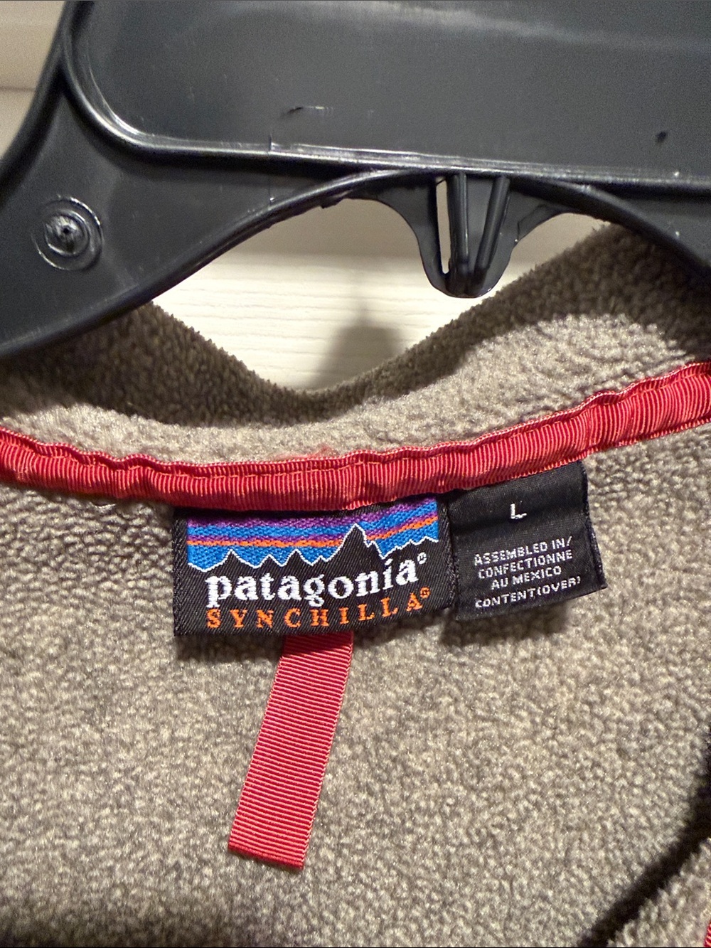 Patagonia Gray Fleece Pullover with Purple Trim - Picture 2 of 3